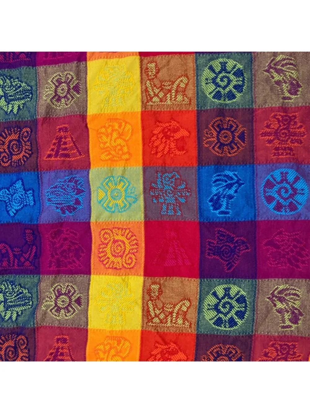 Round Colorful Mexican Aztec Inspired Table Cloth 59